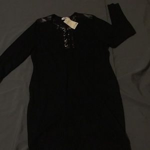 black Say What Sweater Dress